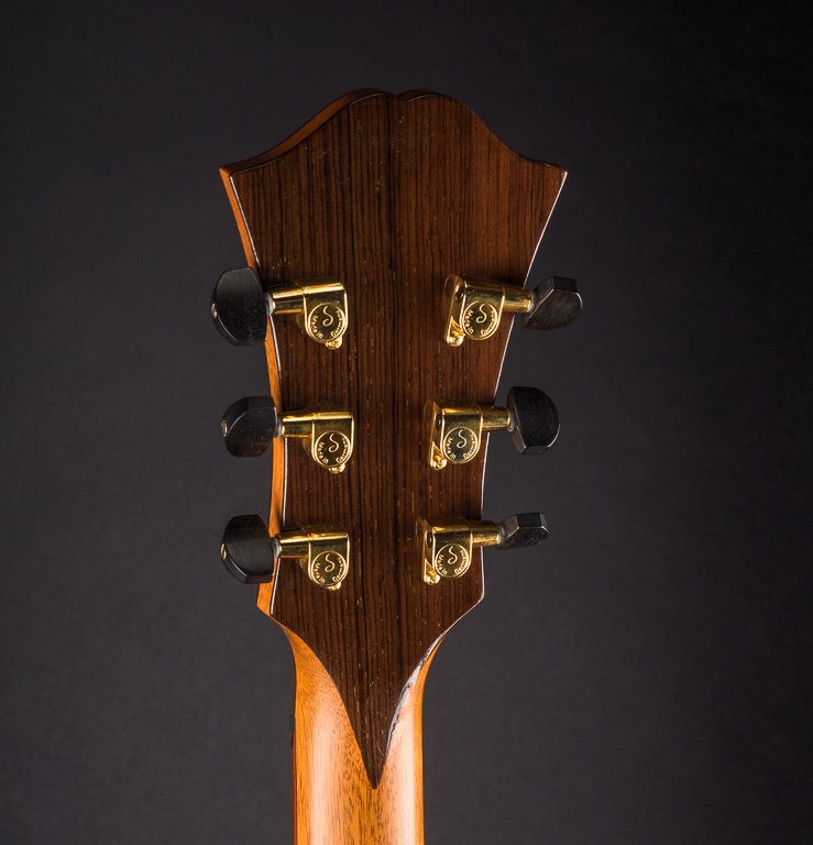 Brazilian rosewood back overlay, Schaller tuners, with ebony buttons