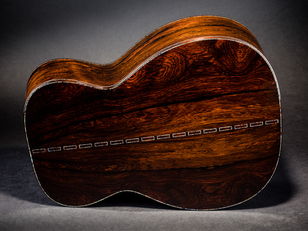 Old salvaged highly figured Brazilian rosewood.