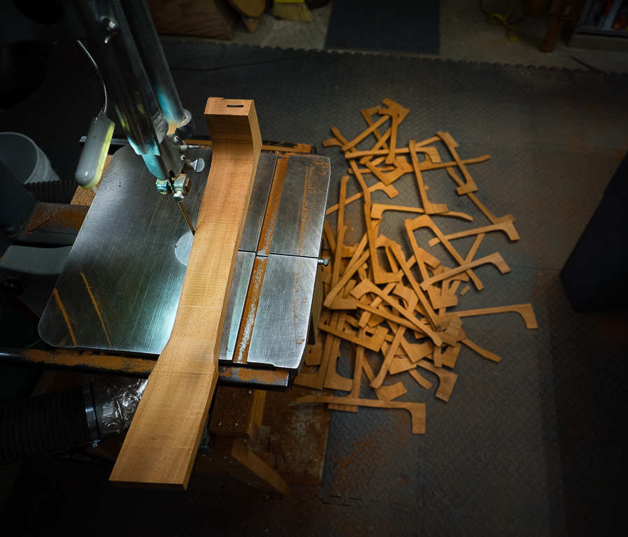 Starting to taper the necks, getting ready for dovetail