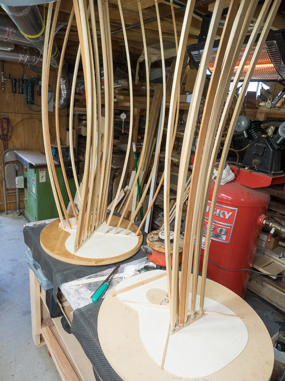 Top bracing going on with go bars.