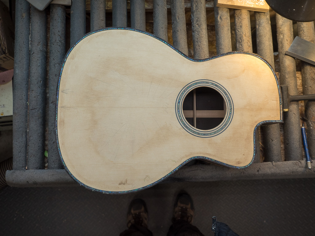 Just after gluing binding.