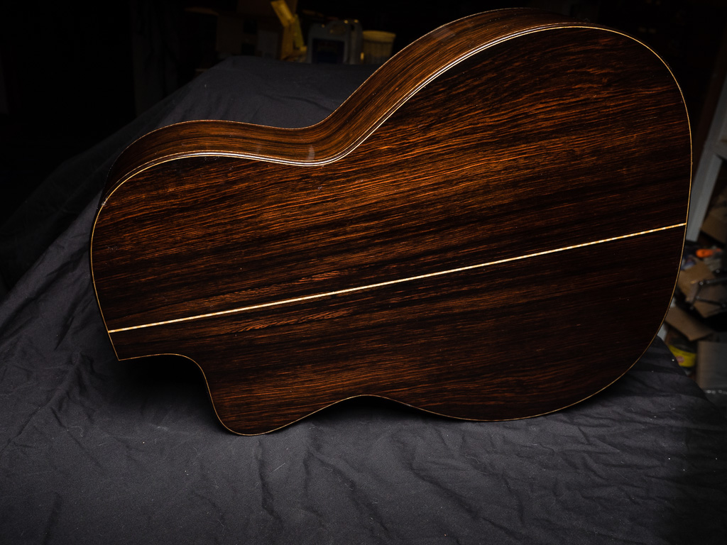 Here it is with the buildup coats. It will get sanded down one more time to get all the lumps and bumps out of the finish, and then two thin final coats.