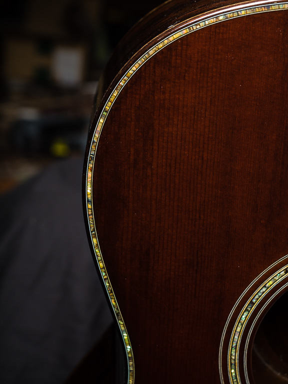 I think the abalone looks great against the sunburst.